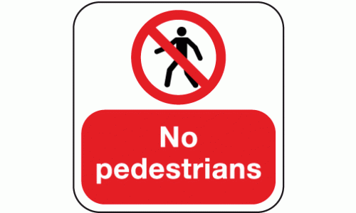 No pedestrians Anti-Slip floor marker