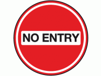 No Entry Floor Marker Sign Anti Slip Floor Graphics Safety Signs