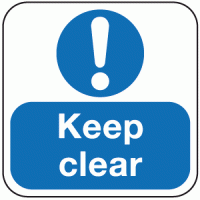 Keep clear floor sticker