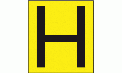 Fire Hydrant H Symbol Sign