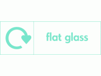 Flat Glass Waste Recycling Signs WRAP...
