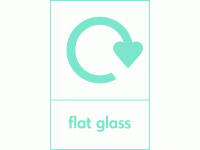 Flat Glass Waste Recycling Signs WRAP...