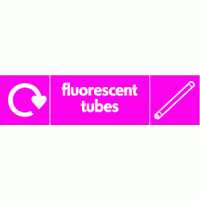 Fluorescent Tubes Waste Recycling Signs WRAP Recycling Signs 