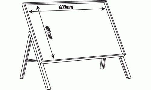 Metal frames to accept all 600 x 450mm 3mm Heavy Duty signs + 4 Clips