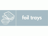Foil Trays Waste Recycling Signs WRAP...