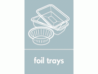 Foil Trays Waste Recycling Signs WRAP...