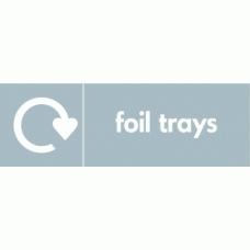 Foil Trays Waste Recycling Signs WRAP Recycling Signs