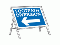 Foorpath diversion left sign