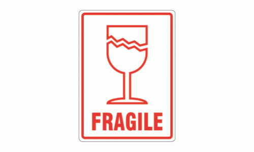 Fragile labels 500 per roll