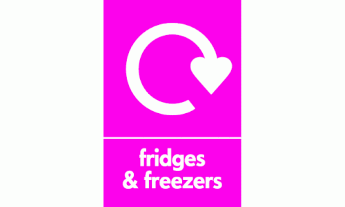 Fridges & Freezers Waste Recycling Signs WRAP Recycling Signs 