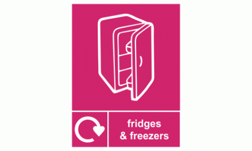Fridges & Freezers Waste Recycling Signs WRAP Recycling Signs