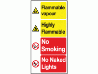 Flammable vapour highly flammable no ...