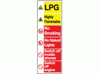 LPG highly flammable no smoking no na...