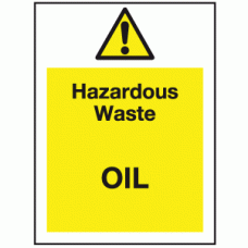 Hazardous waste oil sign