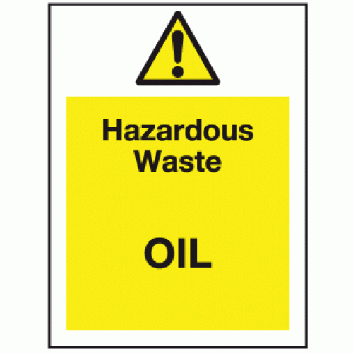 Hazardous Waste Oil Sign Garage Mot Signs Safety Signs Notices