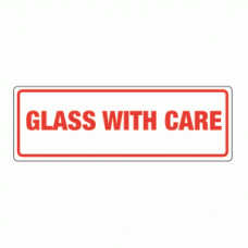 Glass With Care labels 500 per roll