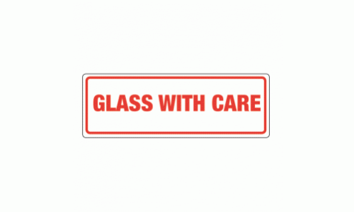 Glass With Care labels 500 per roll