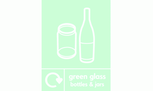 green glass bottles & jars recycle & icon 