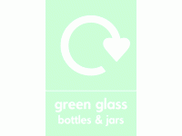 green glass bottles & jars recycle  