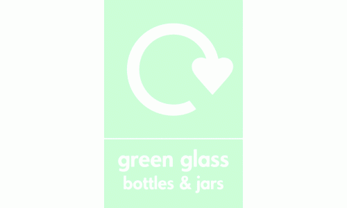 green glass bottles & jars recycle  