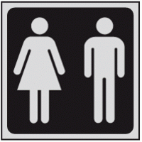 Male female toilets sign