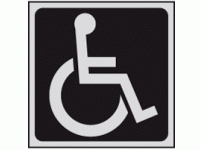 Wheelchair toilet sign