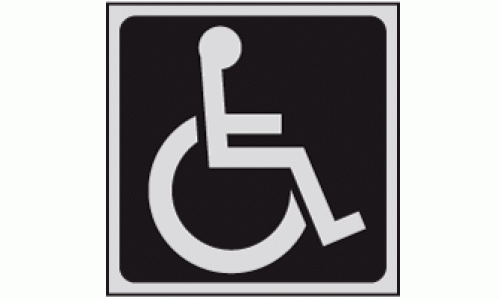 Wheelchair toilet sign