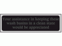 Your assistance in keeping these wash...
