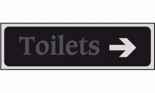 Toilets arrow right sign
