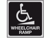 Wheelchair ramp sign 