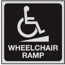 Wheelchair ramp sign 