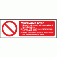 Microwave Oven sign