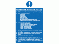 Personal hygiene rules sign