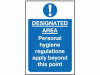 Designated area personal hygiene regu...