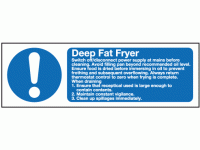 Deep fat fryer sign