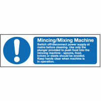 Mincing mixing machine sign