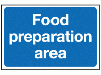 Food preparation area sign