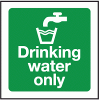 Drinking water only sign
