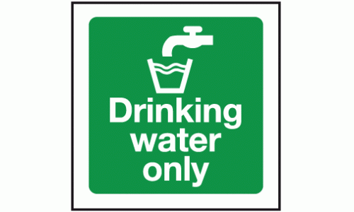 Drinking water only sign