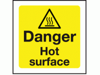 Danger hot surface sign