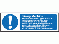 Slicing Machine sign