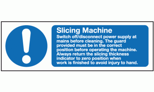 Slicing Machine sign