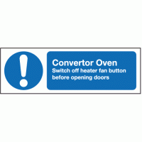 Convector oven sign