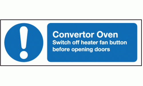 Convector oven sign
