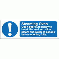 Steaming oven sign