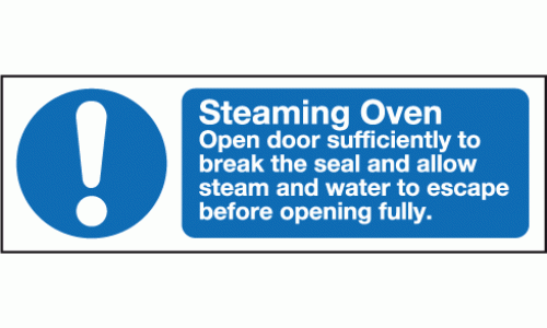 Steaming oven sign