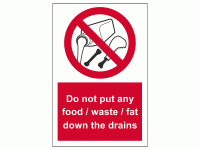 Do not put any food waste fat down th...