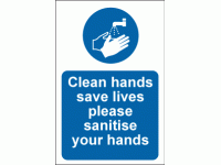 Clean Hands Save Lives Please Sanitis...