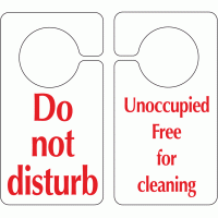 Do not disturb hook on door sign
