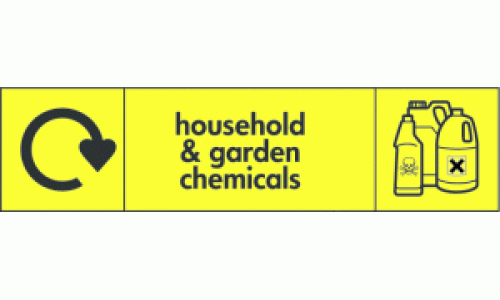 household & garden chemicals recycle sign